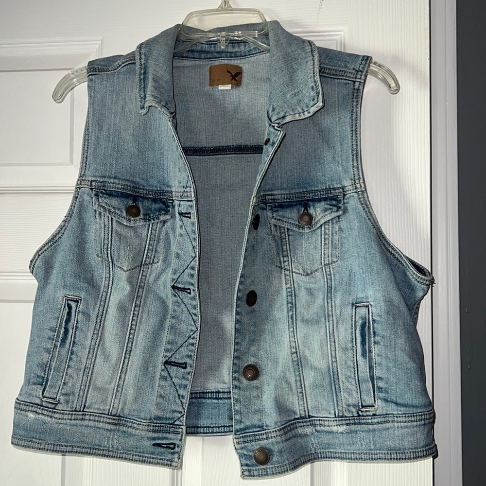 American Eagle denim vest